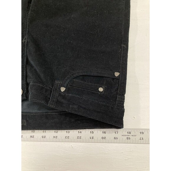 Kut From The Kloth Pants Women’s 14 Black Corduroy Straight Leg Casual Comfort - Picture 10 of 13